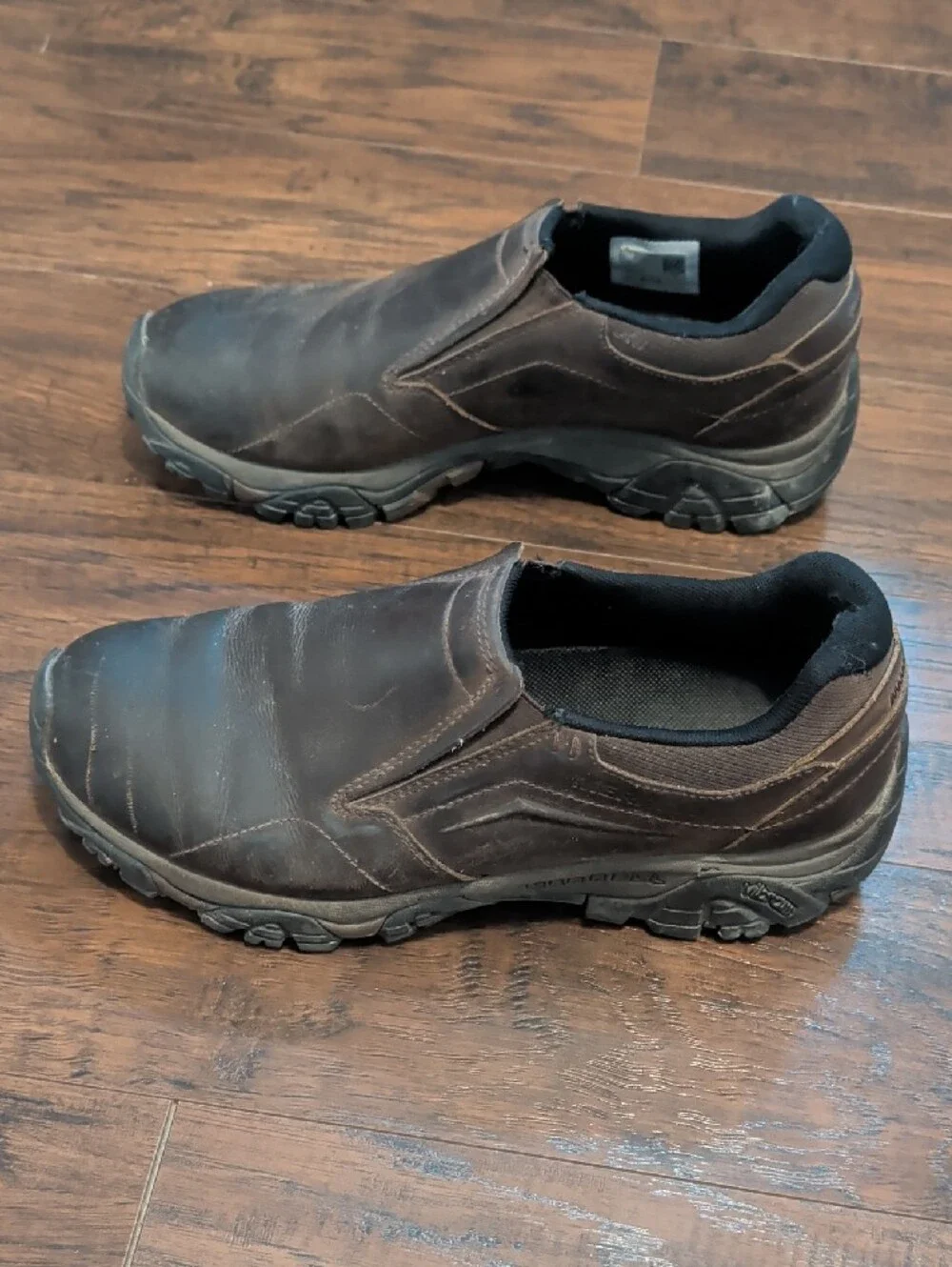 Merrell Men's Brown Slip-On Leather Work Loafers